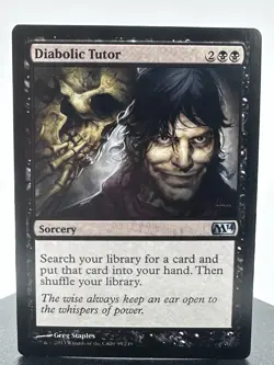 Diabolic Tutor M14 95/249 Magic 2014 MTG Rare Black Sorcery NM - Image 1