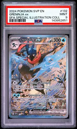 2024 POKEMON SVP EN-SV BLACK STAR PROMO #132 GRENINJA EX SPECIAL SFA COLL PSA 9 - Image 1