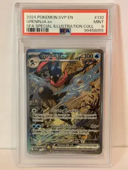 2024 Pokemon SVP EN-SV #132 Greninja EX Black Star Promo PSA 9 Mint - Image 1
