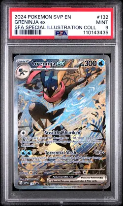 2024 POKEMON SVP EN-SV BLACK STAR PROMO #132 GRENINJA ex SFA - PSA MINT 9 - Image 1