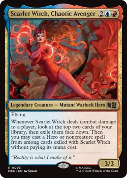 x1 Scarlet Witch, Chaotic Avenger R MTG Commander: Marvel Super Heroes M/NM, Eng - Image 1