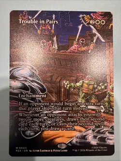 Trouble in Pairs (Borderless) Teenage Mutant Ninja Turtles SM Mtg M/NM MYTHIC - Image 2