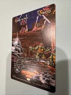 Trouble in Pairs (Borderless) Teenage Mutant Ninja Turtles SM Mtg M/NM MYTHIC - Image 3