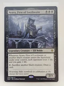 Mtg - Ayara, First of Locthwain - Throne of Eldraine (ELD) - Rare - #75 - NM - Image 1