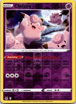 Clefairy 062/196 - SWSH11: Lost Origin Reverse Holo - Image 1