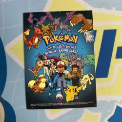 1999 Topps Pokemon Series 1 TV Animation Checklist Black Logo - Image 1