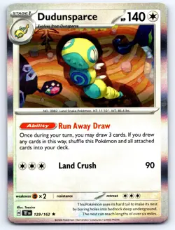 Dudunsparce 129/162 Rare Temporal Forces Pokemon Lightly Played - Image 1