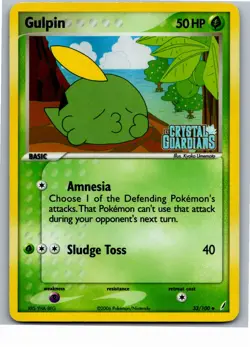Gulpin Uncommon Crystal Guardians 33/100 Reverse - Image 1
