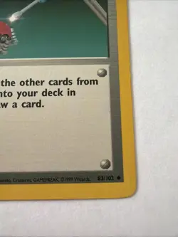 Pokemon Trainer Maintenance 083/102 Base Set Regular Vintage Card LP - Image 3