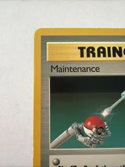 Pokemon Trainer Maintenance 083/102 Base Set Regular Vintage Card LP - Image 5
