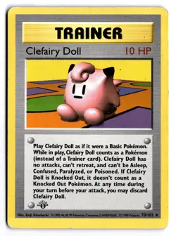Clefairy Doll 070/102 Rare 1st Edition - Base Set (Shadowless) - MP - Image 1