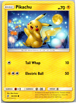 Pikachu (56) Common SM - Unified Minds 56/236 NM - Image 1