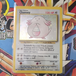 Pokemon TCG Chansey 003/102 Base Set Holo Rare Unlimited 120 HP - Image 1