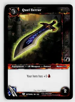 2012 WORLD OF WARCRAFT TCG BETRAYAL QUEL'SERRAR EQUIPMENT #194 - Image 1