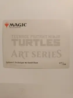 Splinter's Technique 27 / 54 Art Card (GOLD-Stamped) TMNT MINT ENG MTG Magic - Image 2