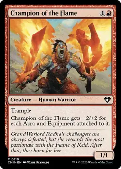 NM Foil Champion of the Flame, MTG, Commander Masters, Magic the Gathering, 210 - Image 1