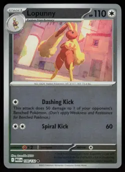 Lopunny 108/132 Common Mega Evolution Pokemon Reverse Holo Near Mint - Image 1