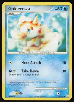 Goldeen 84/130 Common Diamond & Pearl Pokemon Damaged - Image 1