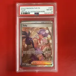 Pokemon TCG Tulip - 259/182 Paradox Rift Special Illustration Rare - PSA 8 - Image 1