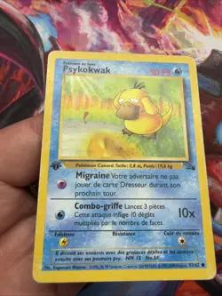 Carte pokemon wizard fossile edition 1 ed1 francais vf fr Psykokwak 53/62 - Image 3