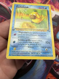 Carte pokemon wizard fossile edition 1 ed1 francais vf fr Psykokwak 53/62 - Image 4