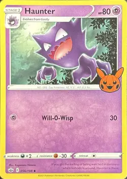 Haunter 056/198 Promo Trick or Trade BOOster Pokemon Near Mint - Image 1