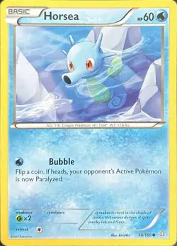 Horsea 30/160 Common Primal Clash Pokemon Lightly Played - Image 1
