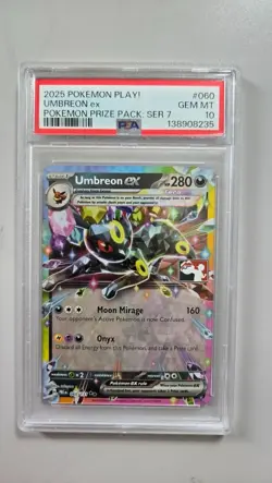 2025 Pokemon Play! Prize Pack Series 7 PSA 10 Umbreon EX #060 - Image 1