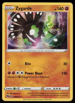 Zygarde 028/073 Holo Rare Champion's Path Pokemon Lightly Played - Image 1
