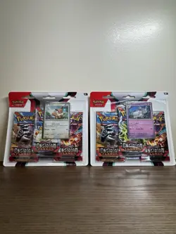 Pokemon SV3 Obsidian Flames 3 Booster Blister Packs Set of 2 SEALED! both PROMO - Image 1