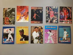 Michael Jordan Lot Of 10 Diffrent Novelty Cards - Image 1