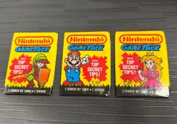 VINTAGE LOT OF 3 1989 TOPPS NINTENDO GAME PACKS SEALED TRADING CARDS - NICE!! - Image 1