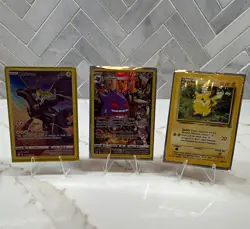 Pokemon TCG 3-Card Holo Foil Lot Zekrom Gengar Pikachu Fossil 1999 and gengar - Image 1