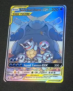 Pokemon Team Up Squirtle Squad 3 Card Set Custom Holofoil Cards Tag Team - Image 2