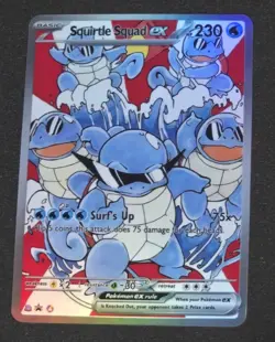 Pokemon Team Up Squirtle Squad 3 Card Set Custom Holofoil Cards Tag Team - Image 4