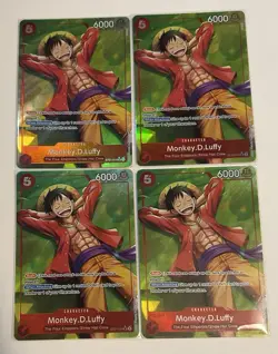 Bandai ONE PIECE Card Game Monkey D. Luffy ST21-014 Parallel Foil x4 EN - Image 1