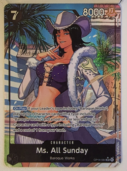 Bandai One Piece Card Game Ms. All Sunday OP14-084 SR Alt Art - Image 1