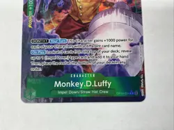 Bandai One Piece Card Game Monkey D. Luffy OP16-034 Rare Alt Art Foil Character - Image 2