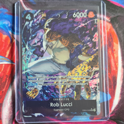 Bandai One Piece Card Game Rob Lucci EB04-048 Egghead SR Holo EN 6000 - Image 1