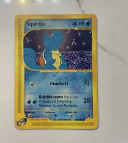 Pokemon TCG Squirtle 132/165 Expedition Base Set Regular English 2002 40 HP - Image 1