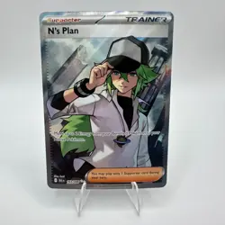Pokemon N's Plan 163/086 Black Bolt Ultra Rare UR Trainer Holo TCG Card - Image 1