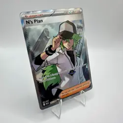 Pokemon N's Plan 163/086 Black Bolt Ultra Rare UR Trainer Holo TCG Card - Image 2