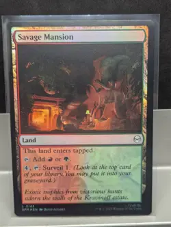 Savage Mansion FOIL X1 NM Marvel's Spider Man MTG - Image 1
