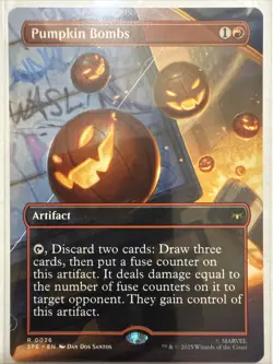 MTG Pumpkin Bombs 0026 Regular (Borderless) Marvel's Spider-Man Eternal NM SPE - Image 1