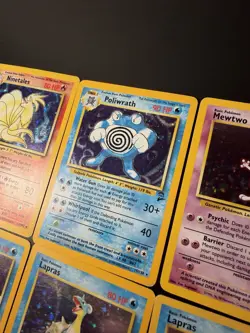 Vintage Pokemon Binder Collection Lot of 12 Holo Cards WOTC Swirls 1999-2000 - Image 3