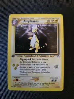 Ampharos 1/111 1st Edition Neo Genesis Holo Pokemon Card NM - Image 1