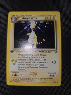 Ampharos 1/111 1st Edition Neo Genesis Holo Pokemon Card NM - Image 2