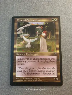 MTG Visions Femeref Enchantress Rare Magic The Gathering Free Shipping - Image 1