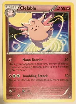Pokemon TCG Card Clefable 82/122 XY Breakpoint Non-Holo Rare 2016 Fairy Type MP - Image 1