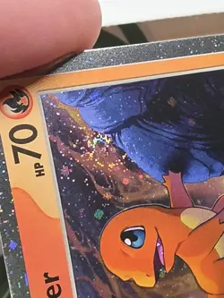 POKEMON CHARMANDER SVP047 PROMO BLACK STAR COSMOS HOLOFOIL WITH SWIRL NM CARD - Image 3